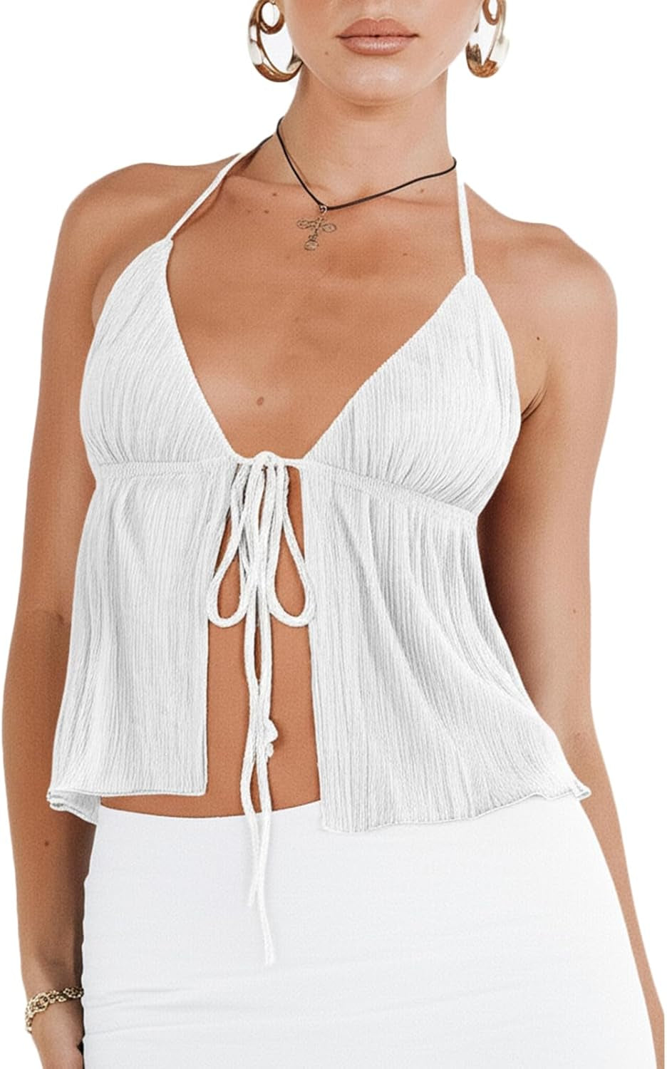 Backless Cropped Halter top