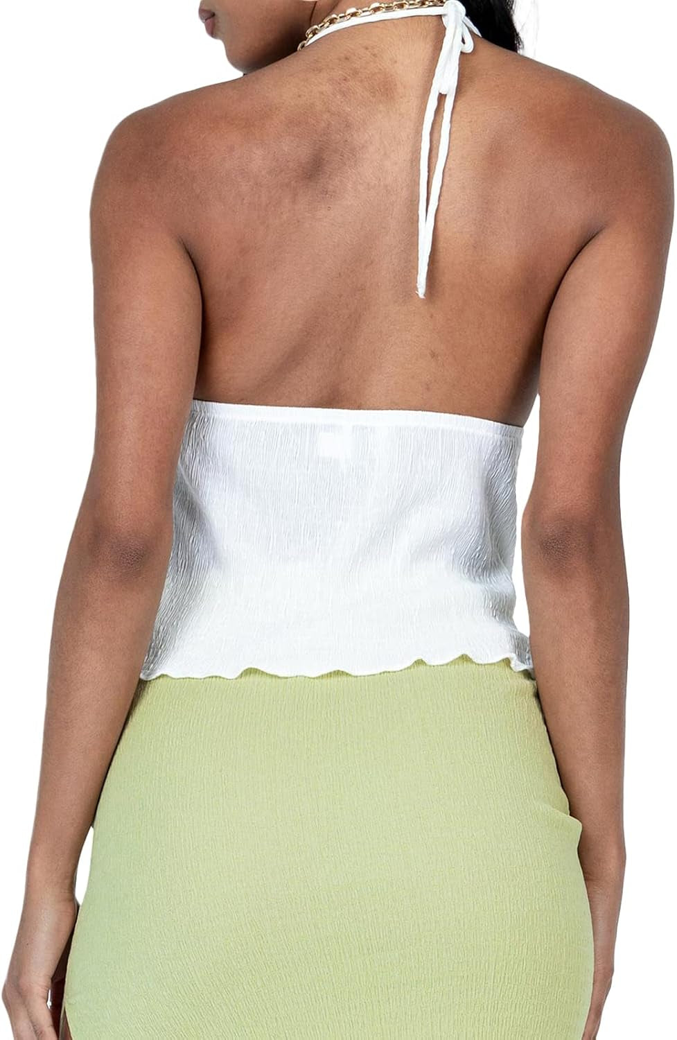 Backless Cropped Halter top